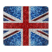 Brits vlaggen rode blauwe witte muggen snijplank (Voorkant)