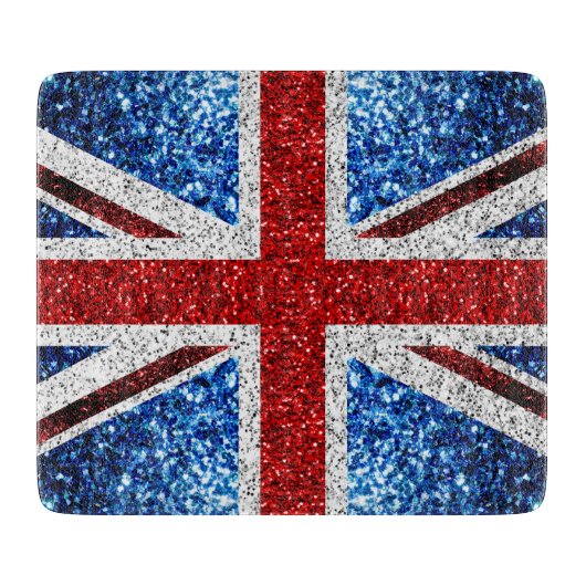 Brits vlaggen rode blauwe witte muggen snijplank (Voorkant)