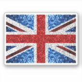 Brits vlaggen rode blauwe witte muggen sticker (Voorkant)
