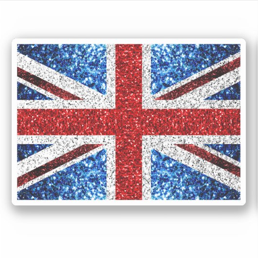 Brits vlaggen rode blauwe witte muggen sticker (Voorkant)