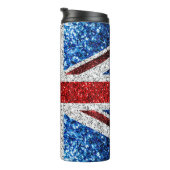 Brits vlaggen rode blauwe witte muggen thermosbeker (Geroteerd rechts)