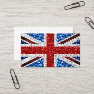 Brits vlaggen rode blauwe witte muggen visitekaartje