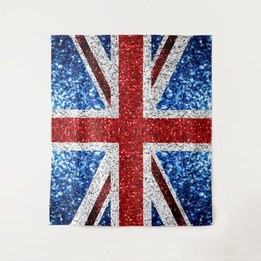 Brits vlaggen rode blauwe witte muggen wandkleed (Voorkant)