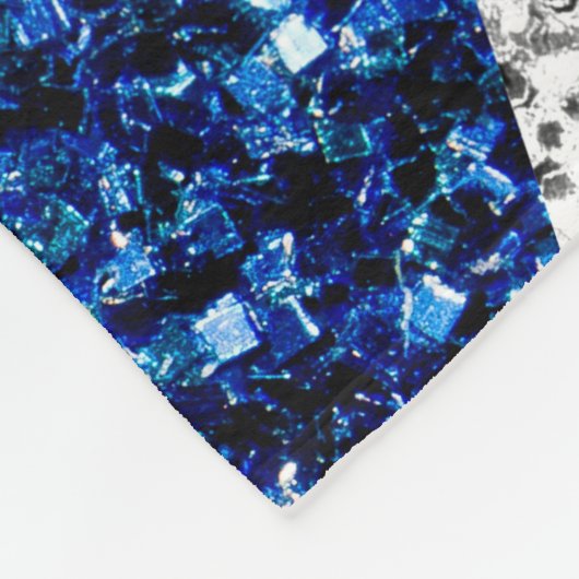 Brits vlaggen rode blauwe witte sparken gliters Mo Fleece Deken (Hoek)