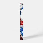 Brits vlaggen rode blauwe witte sparken gliters Mo iPhone Hoesje (Linkerkant)