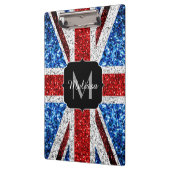 Brits vlaggen rode blauwe witte sparken gliters Mo Klembord (Links)