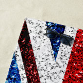 Brits vlaggen rode blauwe witte sparken gliters Mo Strandlaken (In situ)