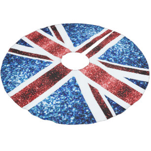 Brits vlaggen rode en blauwe muggen kerstboom rok