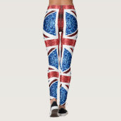 Brits vlaggen rode en blauwe muggen leggings (Achterkant)
