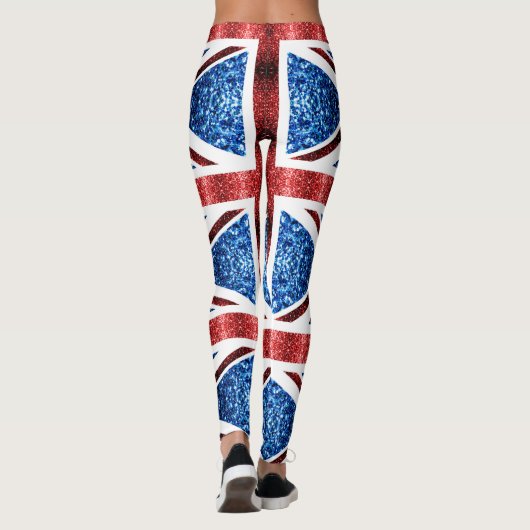 Brits vlaggen rode en blauwe muggen leggings (Achterkant)
