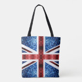Brits vlaggen rode en blauwe muggen tote bag (Achterkant)