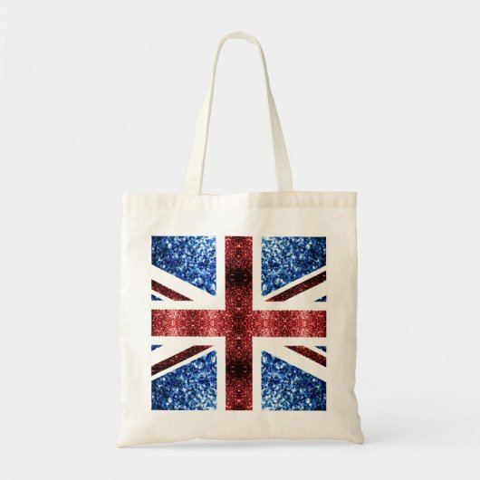 Brits vlaggen rode en blauwe muggen tote bag (Voorkant)