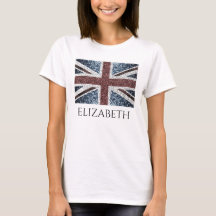 Brits vlaggetje Rustische vintage sparkles glitter