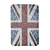 Brits vlaggetje Rustische vintage spint glitters Badmat (Voorkant Verticaal)