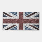 Brits vlaggetje Rustische vintage spint glitters Bureaumat (Voorkant)