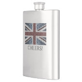 Brits vlaggetje Rustische vintage spint glitters Flacon (Links)