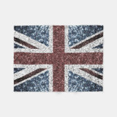 Brits vlaggetje Rustische vintage spint glitters Fleece Deken (Voorkant (Horizontaal))