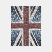 Brits vlaggetje Rustische vintage spint glitters Fleece Deken (Voorkant)