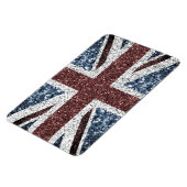 Brits vlaggetje Rustische vintage spint glitters Magneet (Linkerzijde)