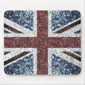 Brits vlaggetje Rustische vintage spint glitters Muismat (Voorkant)