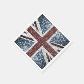 Brits vlaggetje Rustische vintage spint glitters Servet (Hoek)