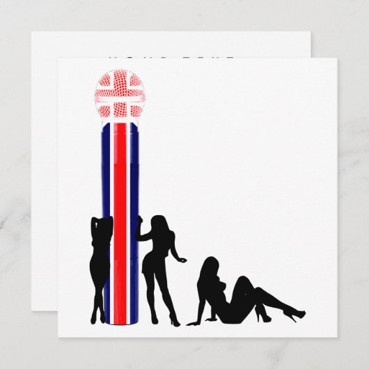 Brits vlagmicrofoon kaart (Voorkant / Achterkant)