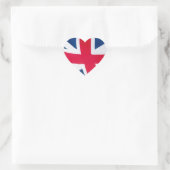 Brits vlagontwerp hart sticker (Tas)