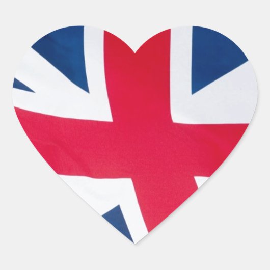 Brits vlagontwerp hart sticker (Voorkant)