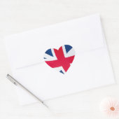 Brits vlagontwerp hart sticker (Envelop)