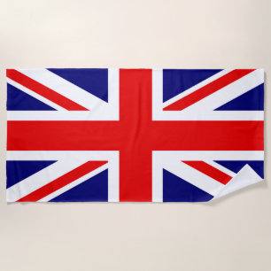 Brits vlagontwerp met naam strandlaken