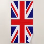 Brits vlagontwerp met naam strandlaken (Voorkant)