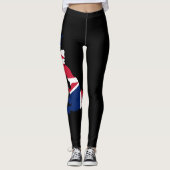 Brits vlagpatroon Red Blue White Union Jack Womens Leggings (Voorkant)