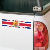 Brits wapenschild en vlag bumpersticker (Op Truck)