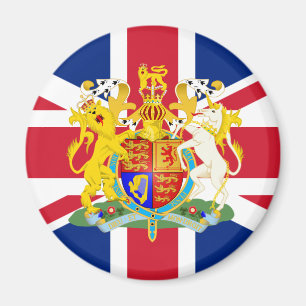 Brits wapenschild en vlag magneet