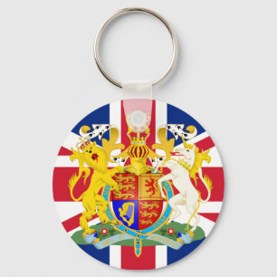 Brits wapenschild en vlag sleutelhanger