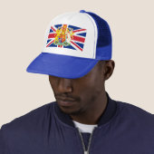 Brits wapenschild en vlag trucker pet (In situ)