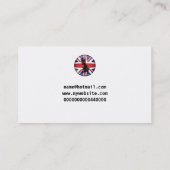 Brits Wereldbol, Jouw naam Hier Visitekaartje (Achterkant)