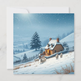 Brits winterlandschap  feestdagenkaart