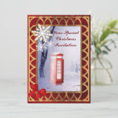 Brits winterlandschap kerstmis kaart (Staand voorkant)