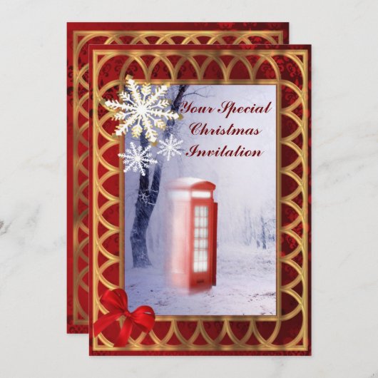 Brits winterlandschap kerstmis kaart (Voorkant / Achterkant)