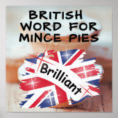 Brits Woord voor Gehakt Pies - BRILLIANT Poster (Voorkant)