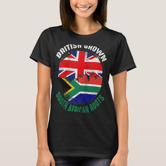Brits - Zuid - Afrikaanse roet - vlaggen Ra T-shirt (Voorkant)