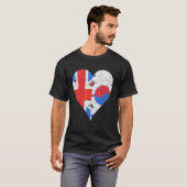 Brits Zuid-Koreaans vlaggeschut T-shirt (Voorkant volledig)