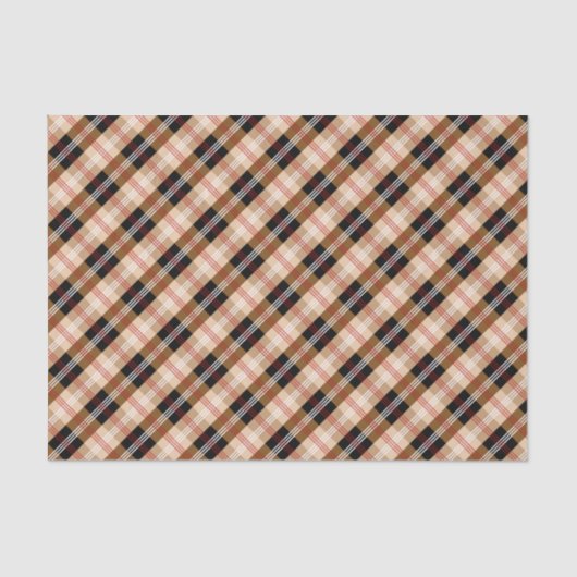 Brits zwart en taankleurig gelooid tissuepapier (Voorkant)