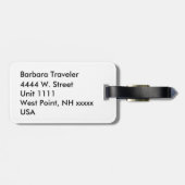 Brits zwarte en tantaarnschildklier bagagelabel (Achterkant horizontaal)