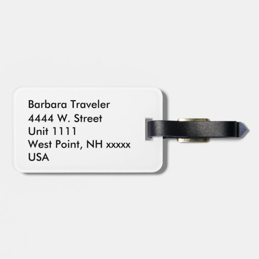 Brits zwarte en tantaarnschildklier bagagelabel (Achterkant horizontaal)