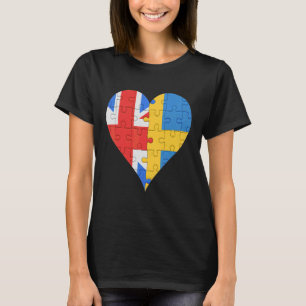 Brits Zweed Flag Heart T-shirt