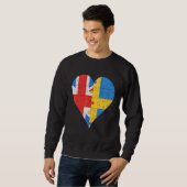 Brits Zweed Flag Heart Trui (Voorkant volledig)