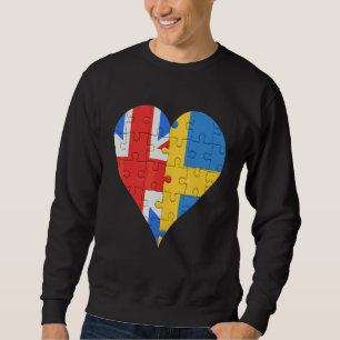 Brits Zweed Flag Heart Trui