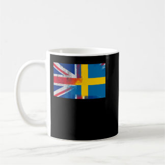 Brits - Zweedse halve Zweedse halve Britse vlag Es Koffiemok